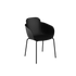 Sort Patio Chair no. One S2 udendørs stol med pulverlakeret stel og drænhul