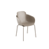 Udendørs Patio Chair no. One i taupe med pulverlakeret stel og drænhul, designet til komfort.