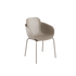 Udendørs Patio Chair no. One i taupe med pulverlakeret stel og drænhul, designet til komfort.