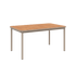 Udendørs Kirra Dining Table 150x90 i taupe pulverlakeret aluminium og teaktræ