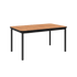 Udendørs Kirra Dining Table 150x90 i sort pulverlakeret aluminium og teaktræ