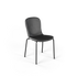 Chair no. One S1 spisebordsstol i Terra Black med polstret lædersæde og stel i pulverlakeret genanvendt stål.