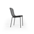 Chair no. One S1 spisebordsstol i Terra Black med polstret lædersæde og stel i pulverlakeret genanvendt stål.