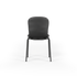Chair no. One S1 spisebordsstol i Terra Black med sort pulverlakeret stel og polstret lædersæde.