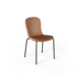 Chair no. One S1 spisebordsstol i Terra Safari med polstret lædersæde og stel i pulverlakeret genanvendt stål.