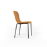 Chair no. One S1 spisebordsstol i Luna Sandstone med polstret lædersæde og stel i genanvendt pulverlakeret stål.