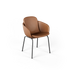 Chair no. One S2 spisebordsstol i Terra Safari med dobbeltskaller og polstret læder.