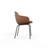 Chair no. One S2 spisebordsstol i Terra Black læder med dobbeltskaller og sort pulverlakeret stel.
