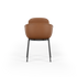 Chair no. One S2 spisebordsstol i sort læder med dobbeltskaller og stålstel.