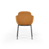 Chair no. One S2 i Luna Sandstone med dobbeltskaller og polstret læder, elegant design til spisebordet.