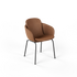 Chair no. One S2 spisebordsstol i Luna Walnut polstret læder med dobbeltskaller og metalstel