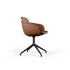 Chair no. One S2 Terra Black swivel chair with double shell design and leather upholstery.