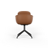 Chair no. One S2 Terra Black swivel chair with double shell design and leather upholstery.