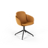 Chair no. One S2 Luna Sandstone swivel chair with double shell design and aluminum base without return swivel