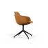 Chair no. One S2 Terra Safari swivel chair with double shell design and leather upholstery.