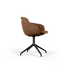 Chair no. One S2 spisebordsstol i Terra Safari med swivel-fod og polstret sæde i læder.