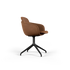 Chair no. One S2 Terra Safari swivel chair with double shell design and leather upholstery
