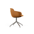 Chair no. One S2 swivel chair in Terra Black leather with polished aluminum base.