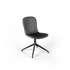 Chair no. One S1 Terra Black spisebordsstol med polstret sæde og sort swivel-fod uden returdrej