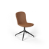 Chair no. One S1 spisebordsstol i Luna Walnut med polstret skal og uden returdrej, indendørs design.