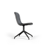 Chair no. One S1 Terra Black spisebordsstol med polstret skal og swivel-fod i sort