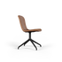 Chair no. One S1 spisebordsstol i Terra Black med polstret sæde og swivel-fod i aluminium.