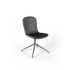 Chair no. One S1 spisebordsstol i Terra Black med poleret swivel-fod og læderpolstring.