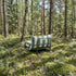 Mollis Lounge Chair udendørs sofa i Renesse Olive med aluminiumsramme og blødt tekstil.