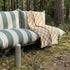Mollis Lounge Sofa 2 Seater i Renesse Olive med pulverlakeret aluminiumsstel til udendørs brug.