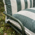Mollis Lounge Sofa 2 Seater i Renesse Olive med pulverlakeret aluminiumsstel til udendørs brug.