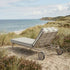 Udendørs solseng Mollis Sunbed i Renesse Taupe med justerbart ryglæn og aluminiumsramme