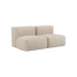 Soft Sofa Indoor 2-personers sofa i beige corduroy stof med blødt, modulært design uden stel.