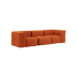 Orange Jaquard Soft Sofa Indoor 3-personers modulsofa uden puf i moderne design.