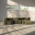 Soft Sofa Indoor 3-personers sofa i beige corduroy stof med modulopbygning og bløde former.