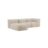 Soft Sofa Indoor 3-personers modulsofa med loungedel i beige Teddy tekstil.