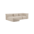 Soft Sofa Indoor 3-personers modulsofa med loungedel i beige corduroy stof indendørs
