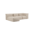 Soft Sofa Indoor 3-personers modulsofa med loungedel i beige corduroy stof indendørs