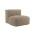 Soft Sofa Indoor sæde i blødt teddy stof i brun farve uden stel.