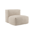 Soft Sofa Indoor sæde i beige corduroy stof med blødt, modulært design og skridsikker bund.