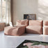 Soft Sofa Indoor sæde i beige Corduroy stof med bløde former og uden stel.
