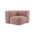 Soft Sofa Indoor hjørnesofa i rosa Corduroy fløjl med modulopbygning og bløde former.