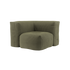 Soft Sofa Indoor hjørnesofa i blød Corduroy Rose tekstil med modulært design og lav siddehøjde.