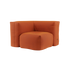 Soft Sofa Indoor hjørnesofa i orange Jaquard tekstil med bløde, modulære puder uden stel.