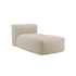 Soft Sofa Indoor Lounger i blødt Teddy Beige stof med modulær, steløs form og lav siddehøjde.