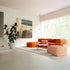 Soft Sofa Indoor Lounger i orange jaquard stof med blødt, modulært design uden stel.