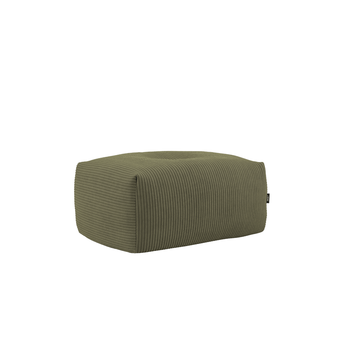 Soft Sofa Indoor pouf i olivengrønt corduroy stof med modulært design og lav højde.