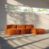 Soft Sofa Indoor pouf i beige corduroy stof med blødt, modulært design til indendørs brug.
