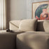 Rektangulær pude i Teddy Beige tekstil til Soft Sofa Indoor med koldskum fyld.