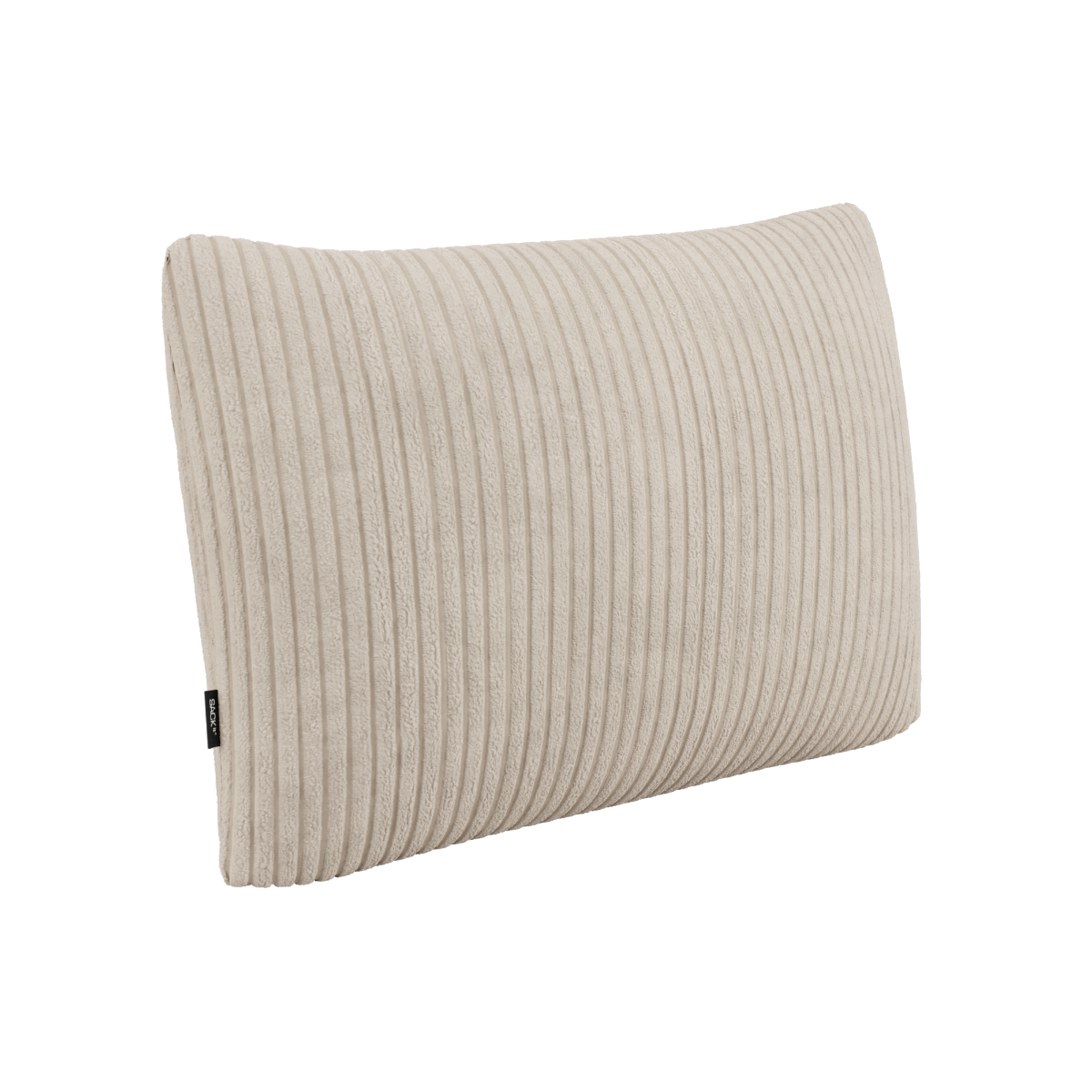 Rektangulær Soft Sofa Indoor pude i beige Corduroy med aftageligt betræk.