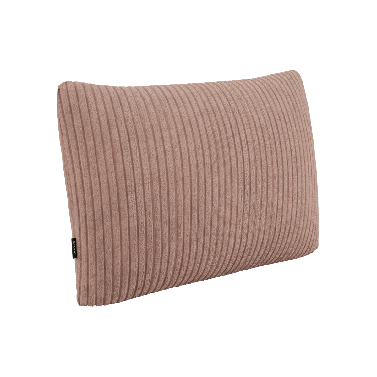 Rektangulær Soft Sofa Indoor Cushion i rosa Corduroy stof med blød tekstur.